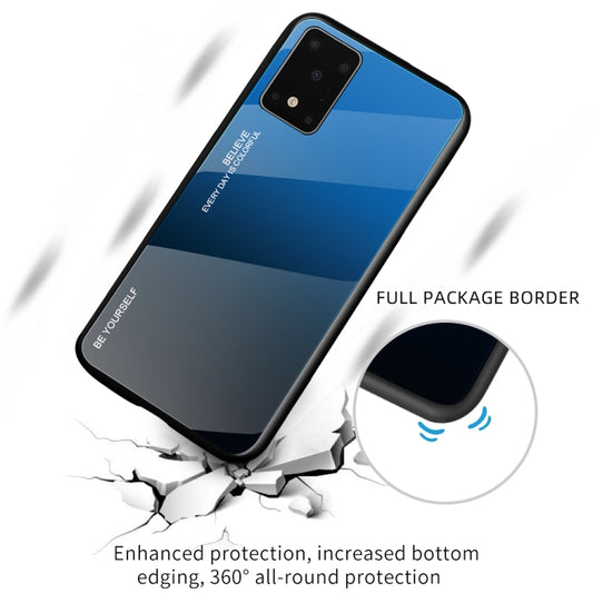Gradient color Samsung Galaxy S20 case back panel with premium glass finish