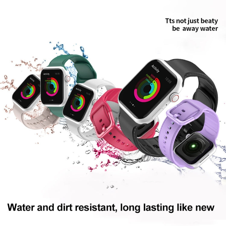 Silicone Watchband For Apple Watch Series, 7 41mm / 6&SE&5&4 40mm / 3&2&1 38mm, 7 45mm / 6&SE&5&4 44mm / 3&2&1 42mm