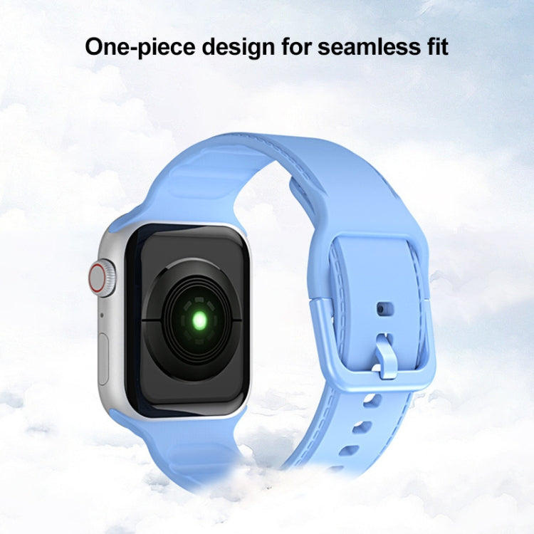 Silicone Watchband For Apple Watch Series, 7 41mm / 6&SE&5&4 40mm / 3&2&1 38mm, 7 45mm / 6&SE&5&4 44mm / 3&2&1 42mm