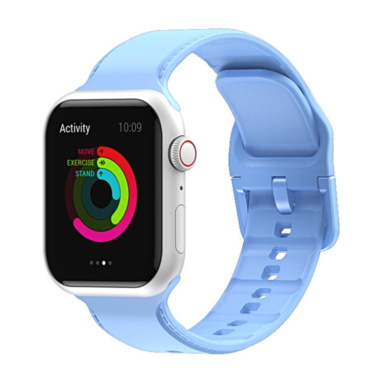 Silicone Watchband For Apple Watch Series, 7 41mm / 6&SE&5&4 40mm / 3&2&1 38mm, 7 45mm / 6&SE&5&4 44mm / 3&2&1 42mm