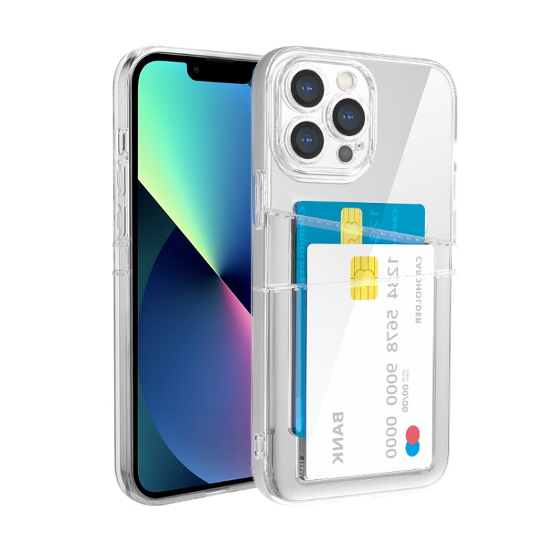 Dual Card TPU Phone Case, For iPhone 13 mini, For iPhone 13 Pro, For iPhone 12 Pro, For iPhone 12 Pro Max, For iPhone 11, For iPhone 11 Pro