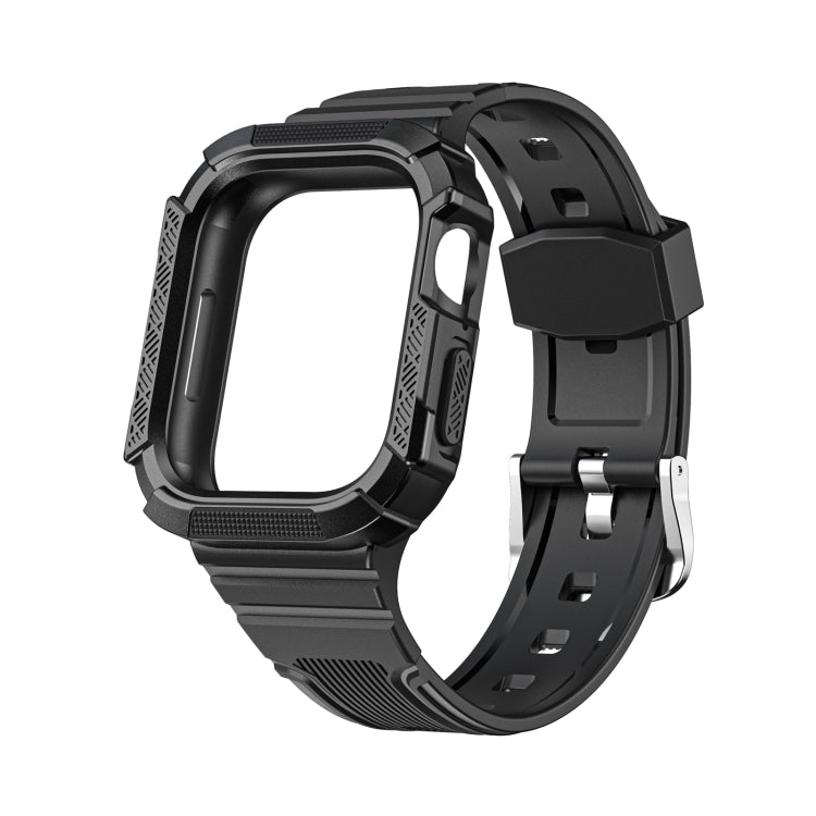 Two-color Armor Integrated Watchband For Apple Watch Series, 7 41mm / 6&SE&5&4 40mm, 7 45mm / 6&SE&5&4 44mm
