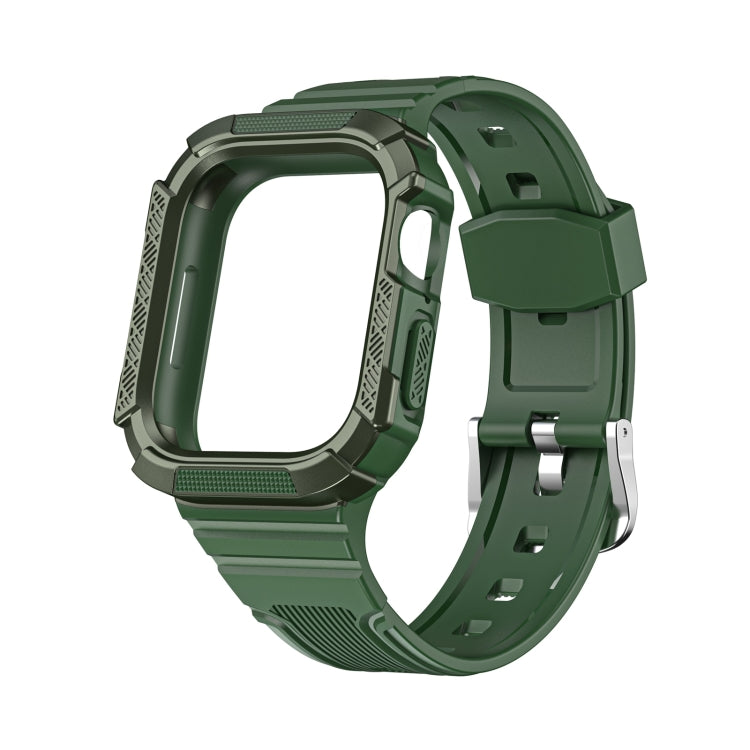 Two-color Armor Integrated Watchband For Apple Watch Series, 7 41mm / 6&SE&5&4 40mm, 7 45mm / 6&SE&5&4 44mm
