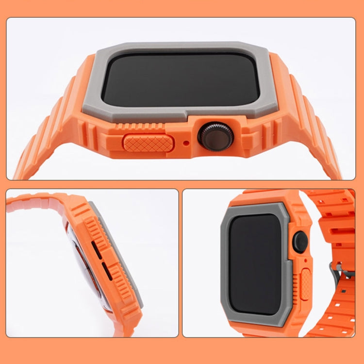 Two-color Integrated Watchband For Apple Watch Series, 7 41mm / 6&SE&5&4 40mm / 3&2&1 38mm, 7 45mm / 6&SE&5&4 44mm / 3&2&1 42mm