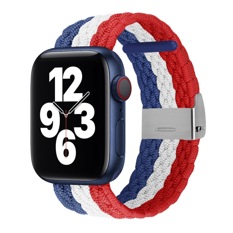 Vertical Texture Braided Watchband For Apple Watch Series, 7 41mm / 6&SE&5&4 40mm / 3&2&1 38mm, 7 45mm / 6&SE&5&4 44mm / 3&2&1 42mm