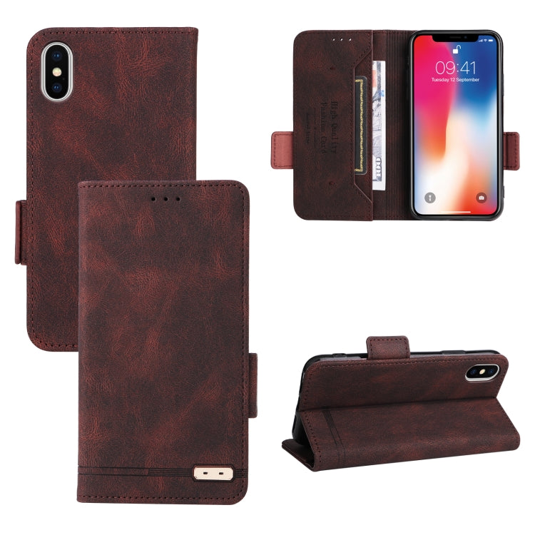 Magnetic Clasp Leather Phone Case, For iPhone XS / X