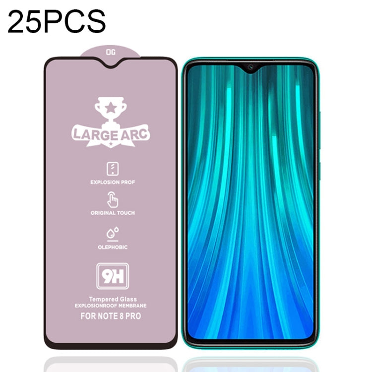 25 PCS 9H HD Large Arc High Alumina Full Screen Tempered Glass Film
