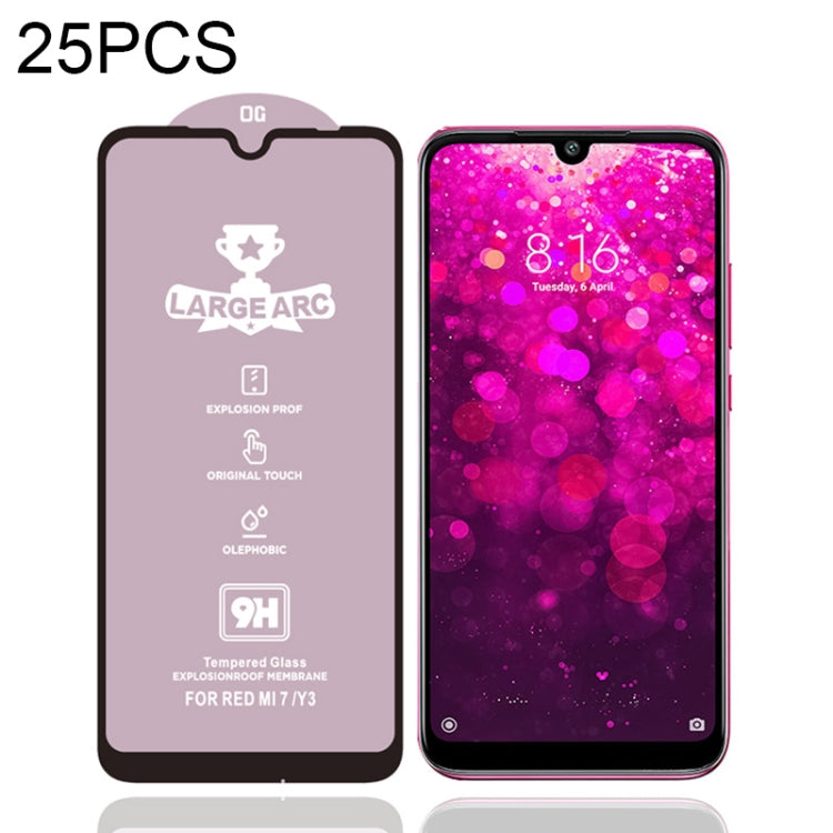 25 PCS 9H HD Large Arc High Alumina Full Screen Tempered Glass Film