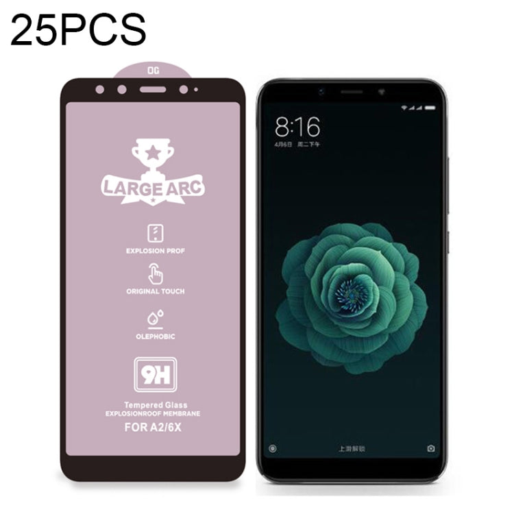 25 PCS 9H HD Large Arc High Alumina Full Screen Tempered Glass Film