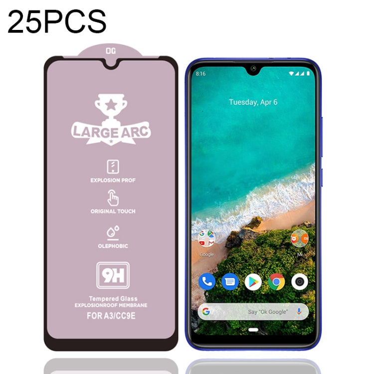 25 PCS 9H HD Large Arc High Alumina Full Screen Tempered Glass Film