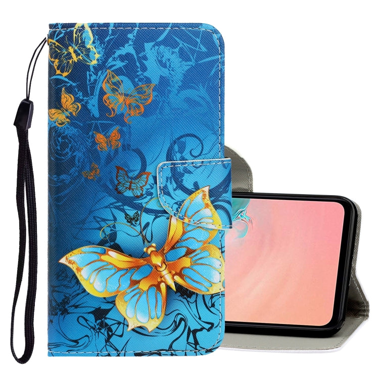 3D Colored Drawing Horizontal Flip PU Leather Case with Holder & Card Slots & Wallet