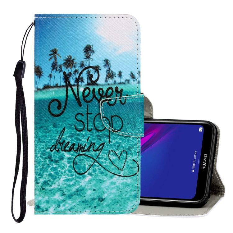 3D Colored Drawing Horizontal Flip PU Leather Case with Holder & Card Slots & Wallet