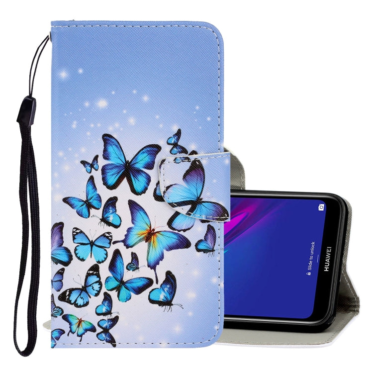 3D Colored Drawing Horizontal Flip PU Leather Case with Holder & Card Slots & Wallet