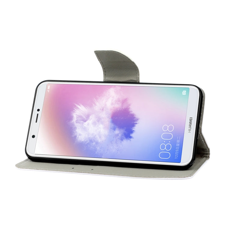 3D Colored Drawing Horizontal Flip PU Leather Case with Holder & Card Slots & Wallet