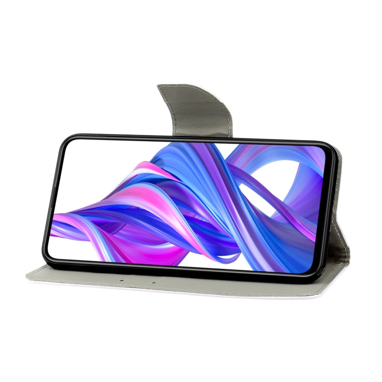 3D Colored Drawing Horizontal Flip PU Leather Case with Holder & Card Slots & Wallet