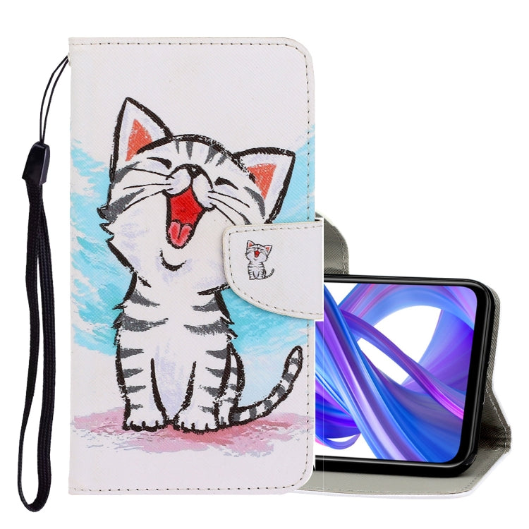 3D Colored Drawing Horizontal Flip PU Leather Case with Holder & Card Slots & Wallet