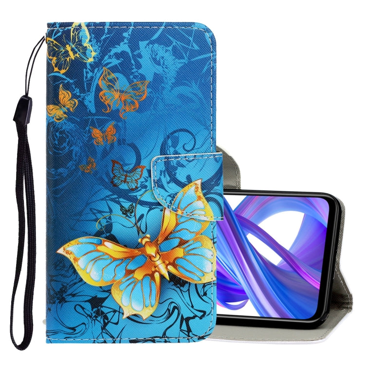 3D Colored Drawing Horizontal Flip PU Leather Case with Holder & Card Slots & Wallet