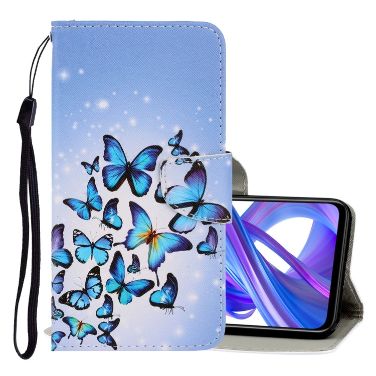 3D Colored Drawing Horizontal Flip PU Leather Case with Holder & Card Slots & Wallet