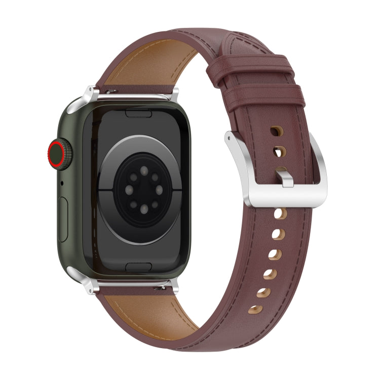 Genuine Leather Watchband, Size: Small Size For Apple Watch Series 7 41mm / 6&SE&5&4 40mm / 3&2&1 38mm, Size: Small Size For Apple Watch Series 8&7 41mm / SE 2&6&SE&5&4 40mm / 3&2&1 38mm