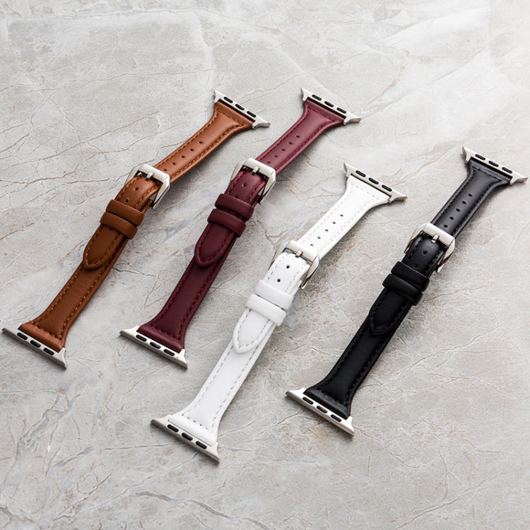 Genuine Leather Watchband For Apple Watch Series, 7 41mm / 6&SE&5&4 40mm / 3&2&1 38mm, 7 45mm / 6&SE&5&4 44mm / 3&2&1 42mm