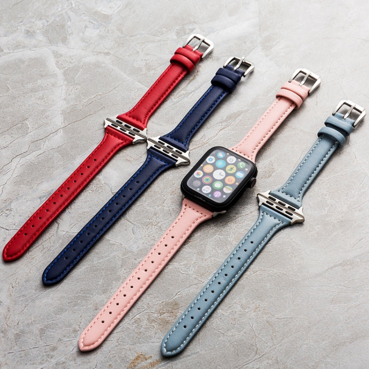 Genuine Leather Watchband For Apple Watch Series, 7 41mm / 6&SE&5&4 40mm / 3&2&1 38mm, 7 45mm / 6&SE&5&4 44mm / 3&2&1 42mm