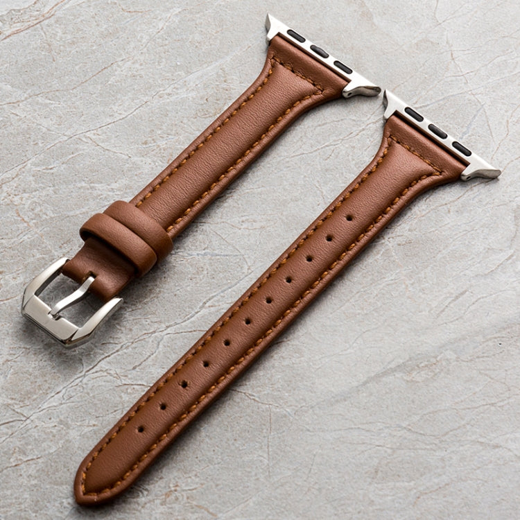 Genuine Leather Watchband For Apple Watch Series, 7 41mm / 6&SE&5&4 40mm / 3&2&1 38mm, 7 45mm / 6&SE&5&4 44mm / 3&2&1 42mm