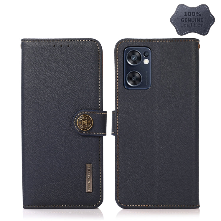 KHAZNEH Dual-color Cowhide Texture Leather Phone Case, For OPPO Reno7 SE 5G, For Xiaomi Redmi Note 11 4G Foreign Version, For Samsung Galaxy A23 5G