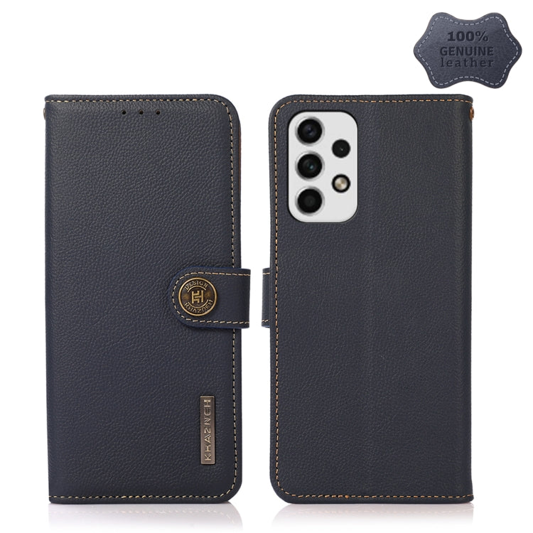 KHAZNEH Dual-color Cowhide Texture Leather Phone Case, For OPPO Reno7 SE 5G, For Xiaomi Redmi Note 11 4G Foreign Version, For Samsung Galaxy A23 5G