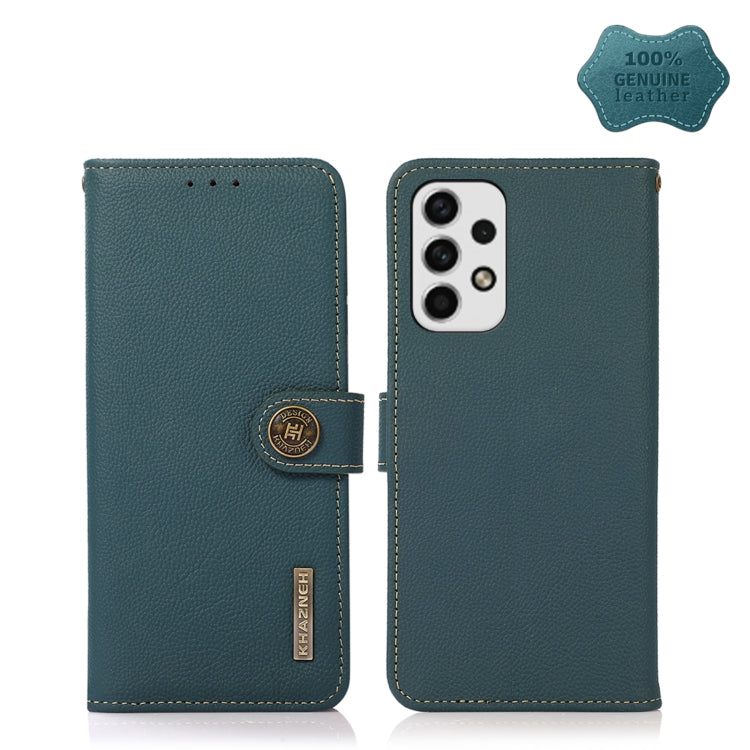 KHAZNEH Dual-color Cowhide Texture Leather Phone Case, For OPPO Reno7 SE 5G, For Xiaomi Redmi Note 11 4G Foreign Version, For Samsung Galaxy A23 5G
