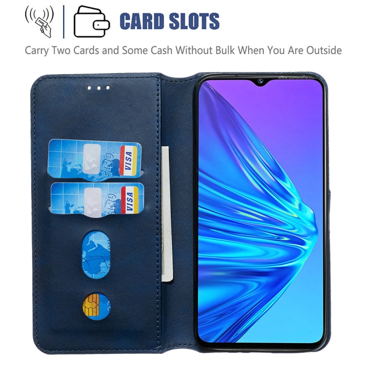 Classic Calf Texture Horizontal Flip PU Leather Case, with Holder & Card Slots & Wallet, For OPPO Realme 5, For OPPO Realme 5 Pro / Realme Q