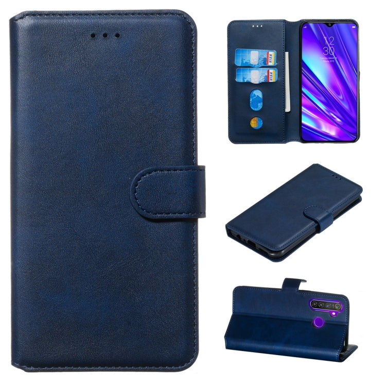 Classic Calf Texture Horizontal Flip PU Leather Case, with Holder & Card Slots & Wallet, For OPPO Realme 5, For OPPO Realme 5 Pro / Realme Q