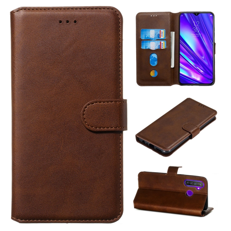 Classic Calf Texture Horizontal Flip PU Leather Case, with Holder & Card Slots & Wallet, For OPPO Realme 5, For OPPO Realme 5 Pro / Realme Q
