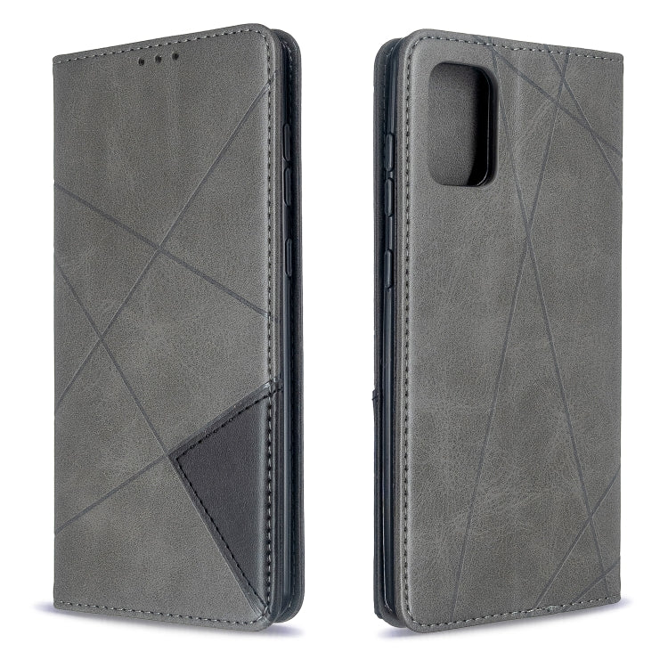 Rhombus Texture Horizontal Flip Magnetic Leather Case with Holder & Card Slots, For Galaxy S20, For Galaxy A71, For Galaxy S20+, For Galaxy S20 Ultra