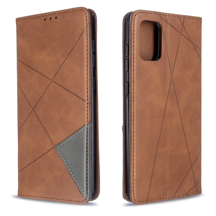 Rhombus Texture Horizontal Flip Magnetic Leather Case with Holder & Card Slots, For Galaxy S20, For Galaxy A71, For Galaxy S20+, For Galaxy S20 Ultra