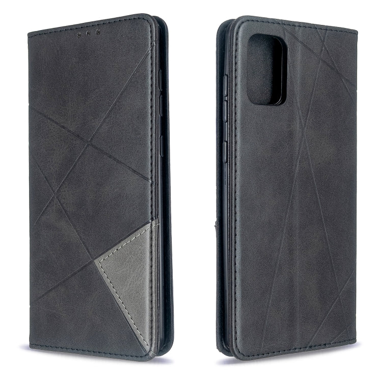 Rhombus Texture Horizontal Flip Magnetic Leather Case with Holder & Card Slots, For Galaxy S20, For Galaxy A71, For Galaxy S20+, For Galaxy S20 Ultra