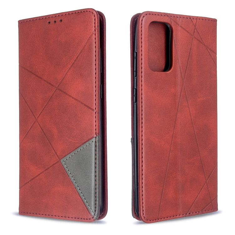 Rhombus Texture Horizontal Flip Magnetic Leather Case with Holder & Card Slots, For Galaxy S20, For Galaxy A71, For Galaxy S20+, For Galaxy S20 Ultra