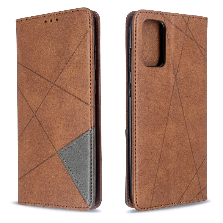 Rhombus Texture Horizontal Flip Magnetic Leather Case with Holder & Card Slots, For Galaxy S20, For Galaxy A71, For Galaxy S20+, For Galaxy S20 Ultra