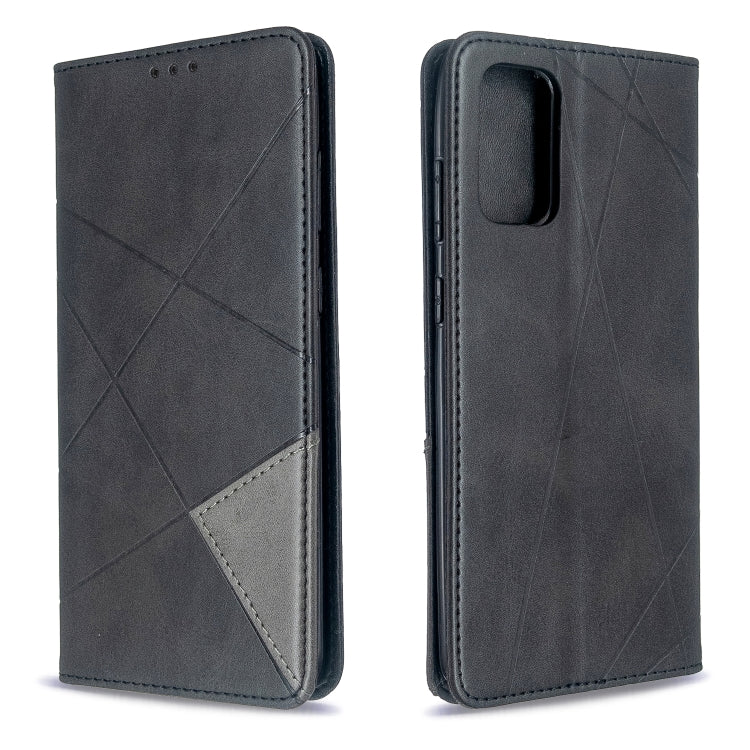 Rhombus Texture Horizontal Flip Magnetic Leather Case with Holder & Card Slots, For Galaxy S20, For Galaxy A71, For Galaxy S20+, For Galaxy S20 Ultra