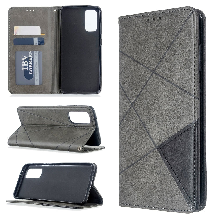 Rhombus Texture Horizontal Flip Magnetic Leather Case with Holder & Card Slots, For Galaxy S20, For Galaxy A71, For Galaxy S20+, For Galaxy S20 Ultra