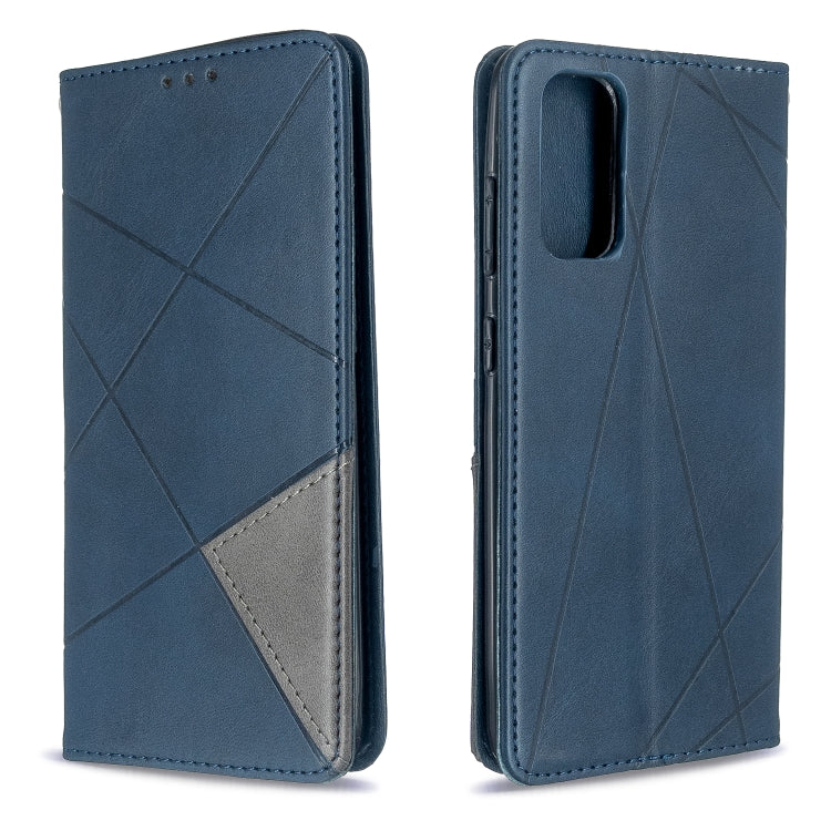 Rhombus Texture Horizontal Flip Magnetic Leather Case with Holder & Card Slots, For Galaxy S20, For Galaxy A71, For Galaxy S20+, For Galaxy S20 Ultra