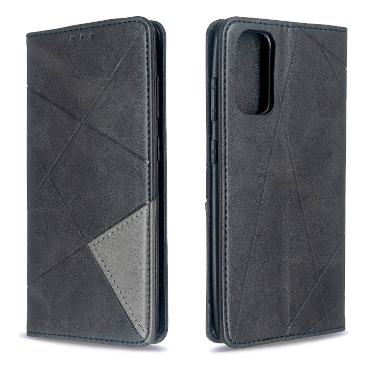 Rhombus Texture Horizontal Flip Magnetic Leather Case with Holder & Card Slots, For Galaxy S20, For Galaxy A71, For Galaxy S20+, For Galaxy S20 Ultra