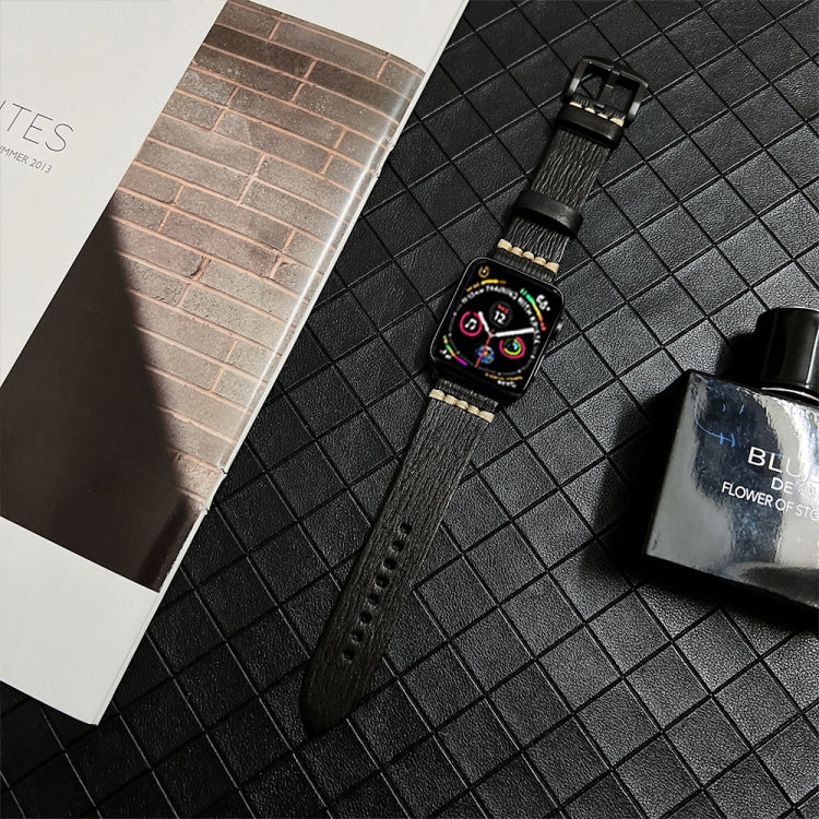 Genuine Leather Watchband For Apple Watch Series, 7 41mm / 6&SE&5&4 40mm / 3&2&1 38mm, 7 45mm / 6&SE&5&4 44mm / 3&2&1 42mm