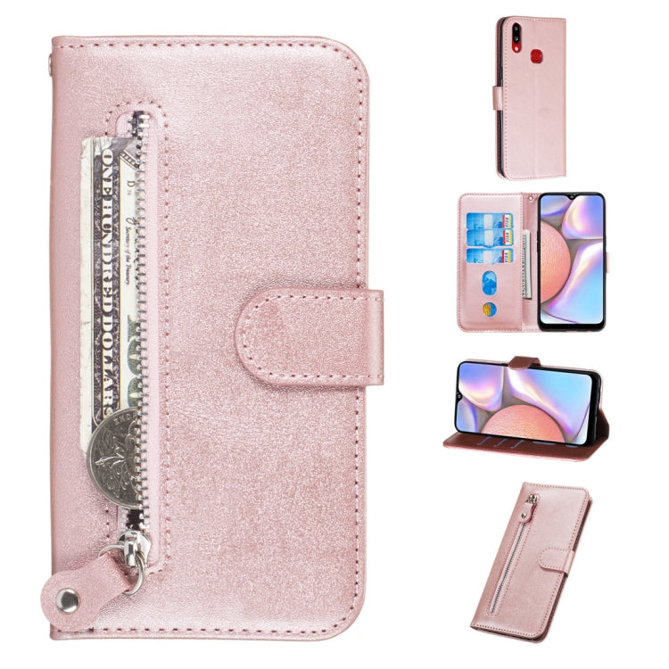 Fashion Calf Texture Zipper Horizontal Flip PU Leather Case, with Holder & Card Slots & Wallet, For Xiaomi Redmi Note 8, For Xiaomi Redmi Note 8 Pro, For Galaxy A10s, For Galaxy A20s