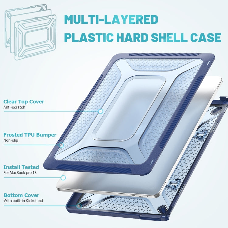 Housse de protection en nid d'abeille PC + TPU pour ordinateur portable, pour MacBook Pro 13,3 pouces A2338 / A2289 / A2251 (2020), pour MacBook Pro 16 pouces A2141