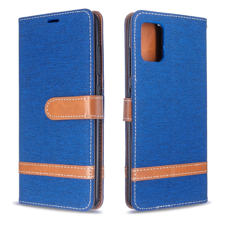 Color Matching Denim Texture Horizontal Flip PU Leather Case with Holder & Card Slots & Wallet & Lanyard, For Galaxy S20, For Galaxy A51