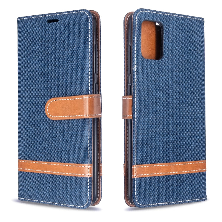 Color Matching Denim Texture Horizontal Flip PU Leather Case with Holder & Card Slots & Wallet & Lanyard, For Galaxy S20, For Galaxy A51