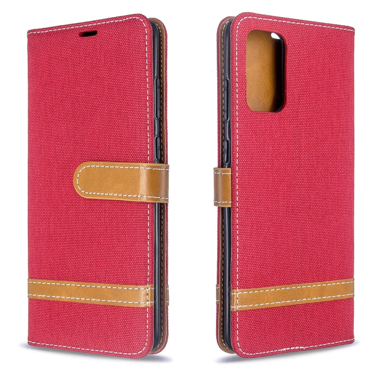 Color Matching Denim Texture Horizontal Flip PU Leather Case with Holder & Card Slots & Wallet & Lanyard, For Galaxy S20+