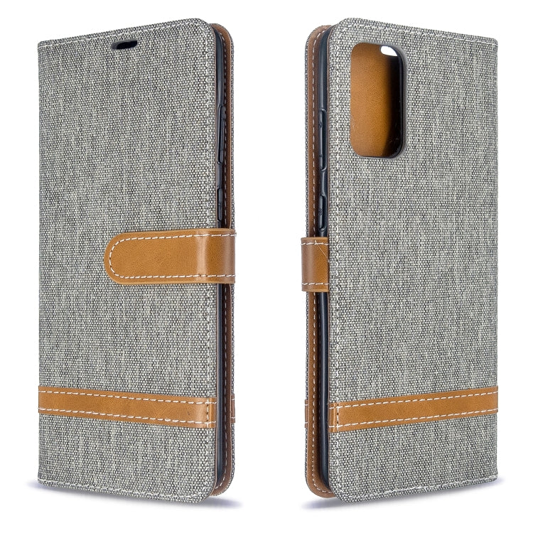 Color Matching Denim Texture Horizontal Flip PU Leather Case with Holder & Card Slots & Wallet & Lanyard, For Galaxy S20+