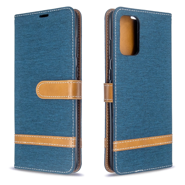 Color Matching Denim Texture Horizontal Flip PU Leather Case with Holder & Card Slots & Wallet & Lanyard, For Galaxy S20+