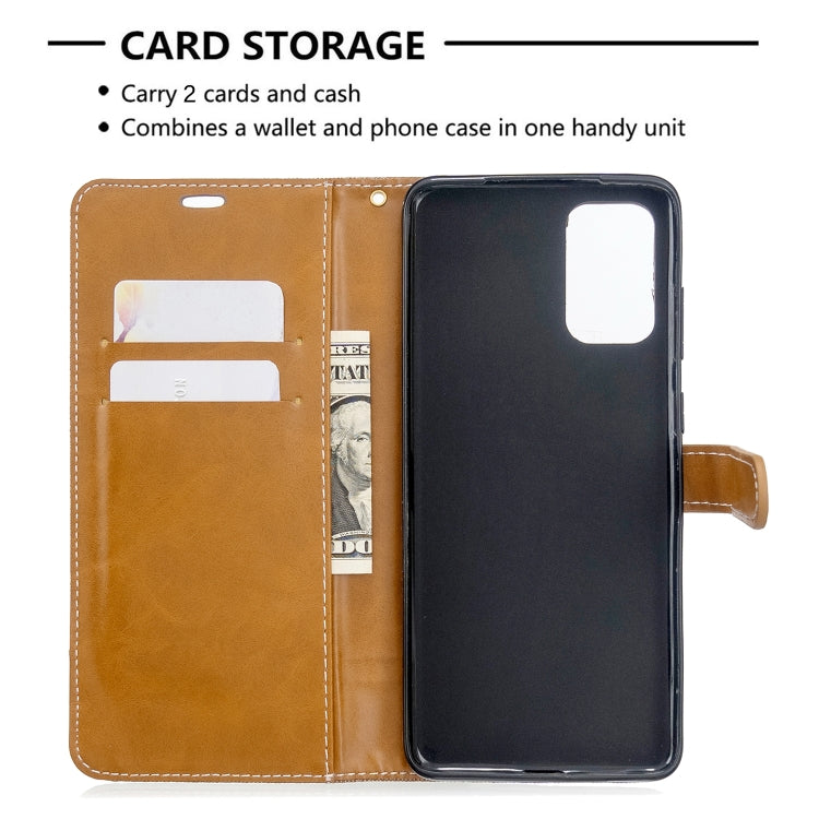 Color Matching Denim Texture Horizontal Flip PU Leather Case with Holder & Card Slots & Wallet & Lanyard, For Galaxy S20 Ultra, For Galaxy A71